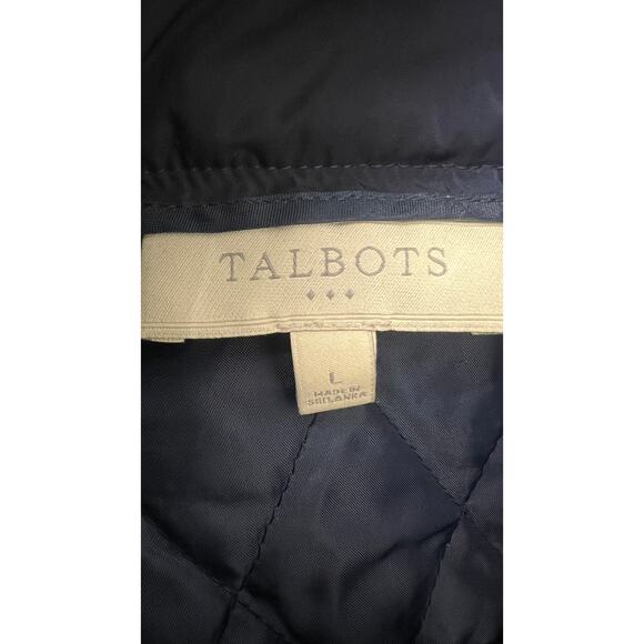💙 Talbots L Navy Quilted Zip Vest – Classic Lightweight Layer - Picture 5 of 5